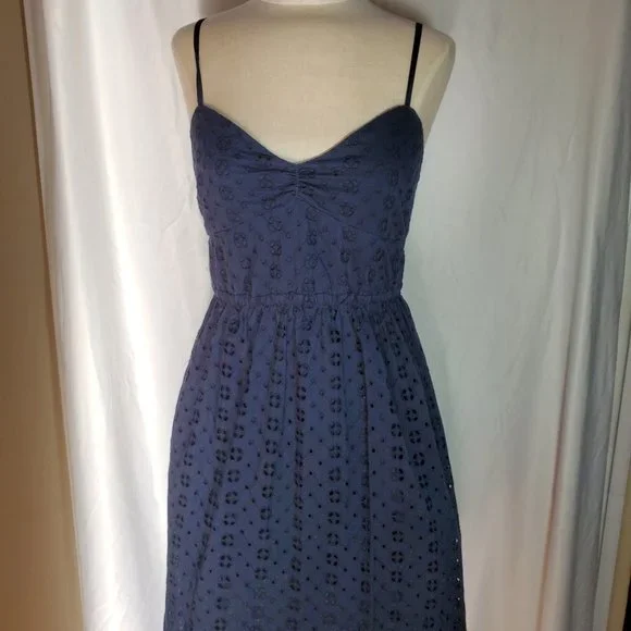 j crew blue eyelet dress J. Crew | Dresses | J Crew Navy Blue Eyelet Dress